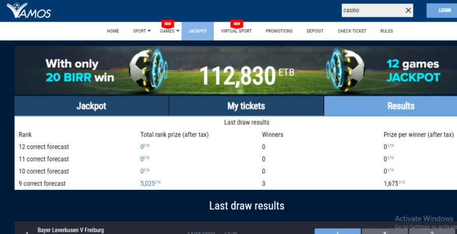 Vamos Bet Action Guide